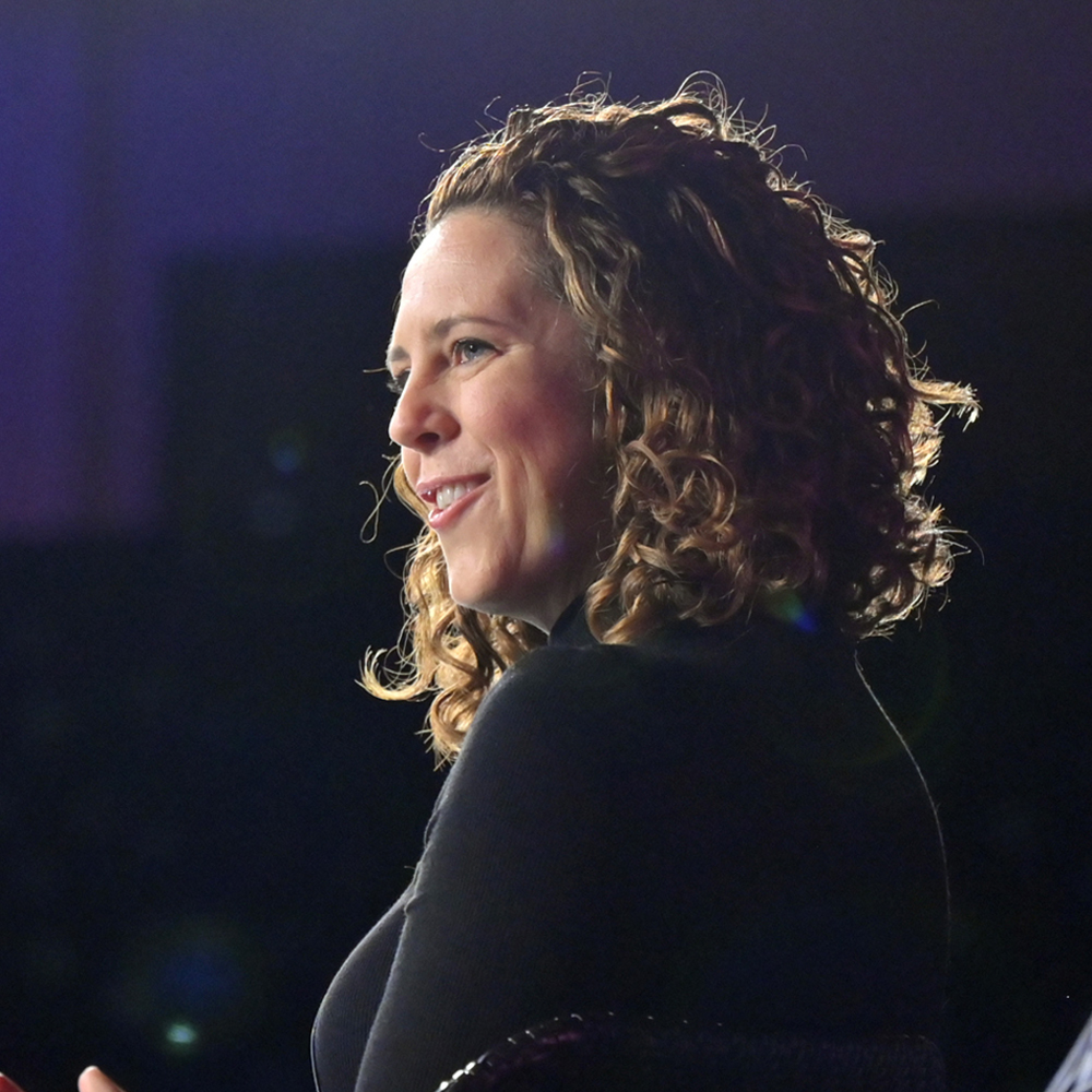 Jacqui Belleau speaking on stage